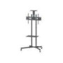 MANHATTAN Universal Multimedia TV Cart Economy Holds 37 inches to 70 inches TVs tilt removable camera and AV shelf black