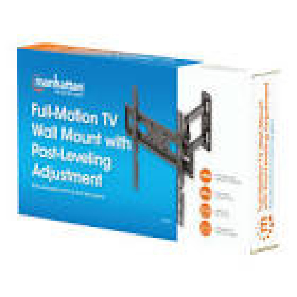 MANHATTAN LCD Wall Mount 32-55inch for Flat Panel and Curved TVs up to 50kg one Arm Adjustment Options to Tilt Swivel and Level