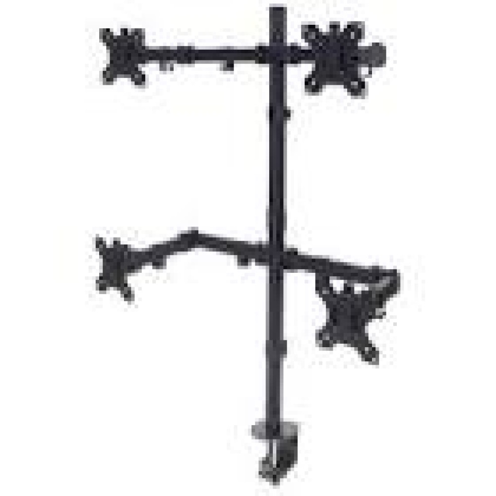 MANHATTAN Monitor Mount supports 4 LCD Monitors holds four 33-81.3cm 13inch to 32inch Monitors up to 8kg black