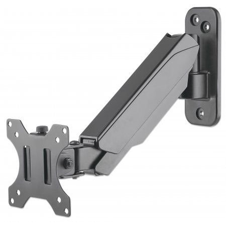 MANHATTAN Universal Gas Spring Monitor Wall Mount Single Gas-Spring Arm Supports One 17i-32i TV or Monitor up to 8kg 17.64lbs