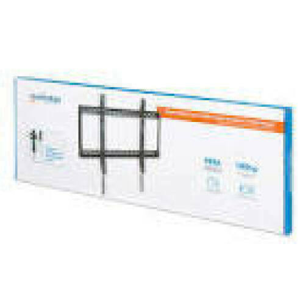 MANHATTAN Heavy-Duty Low-Profile Large-Screen TV Wall Mount Holds One 60-100inch TV up to 100kg 220lbs Fixed Ultra Slim Design Black