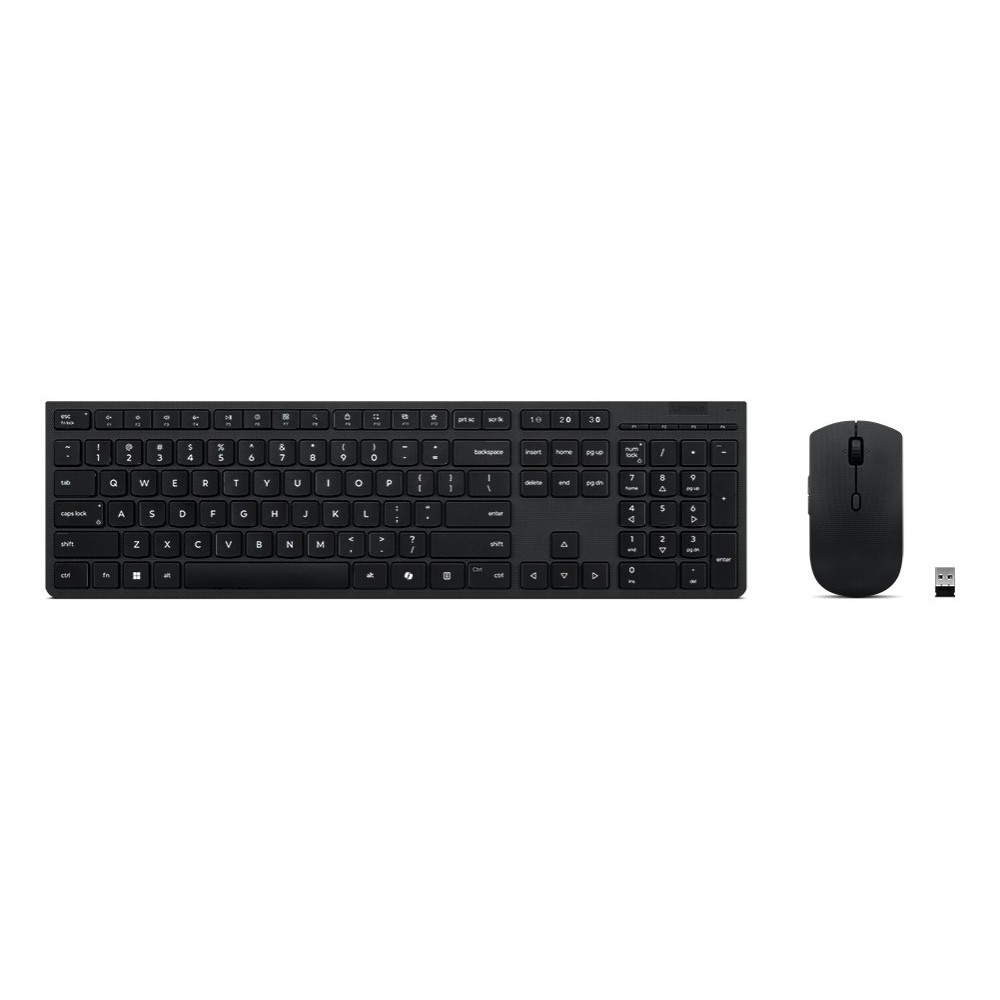 LENOVO Professional Wireless Rechargeable Keyboard and Mouse Combo AI US Euro w/copilot button