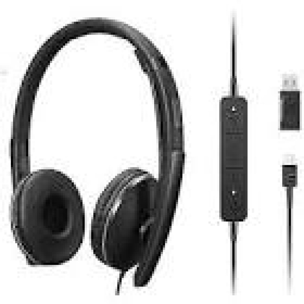 LENOVO Gen2 Headset on-ear wired USB-C black Certified for Microsoft Teams
