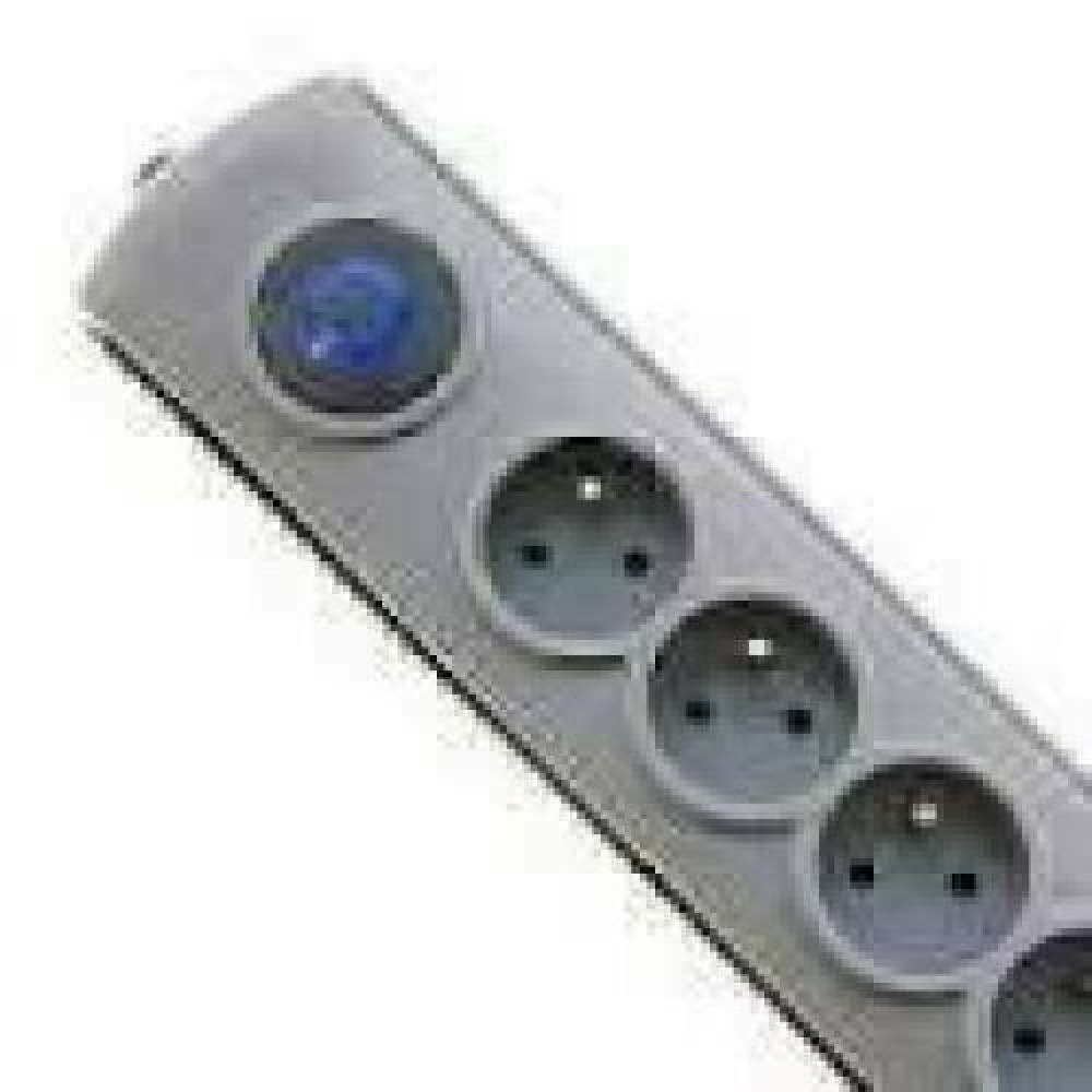 QOLTEC 50165 Surge protectors Quick Switch 6 sockets gray 1.8m