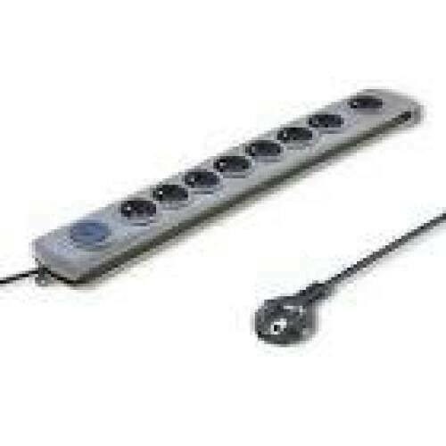 QOLTEC 50167 Surge protectors Quick Switch 8 sockets gray 1.8m