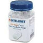 INTELLINET Cat5e RJ45 Modular Plugs UTP 3-prong for solid wire 100 plugs in jar