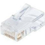 INTELLINET Cat5e RJ45 Modular Plugs UTP 3-prong for solid wire 100 plugs in jar