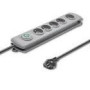 QOLTEC Surge protector Quick Switch 5 sockets 1.8m gray