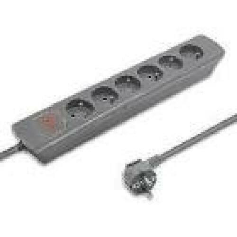 QOLTEC 50277 Power strip 6 sockets 1.8m Grey