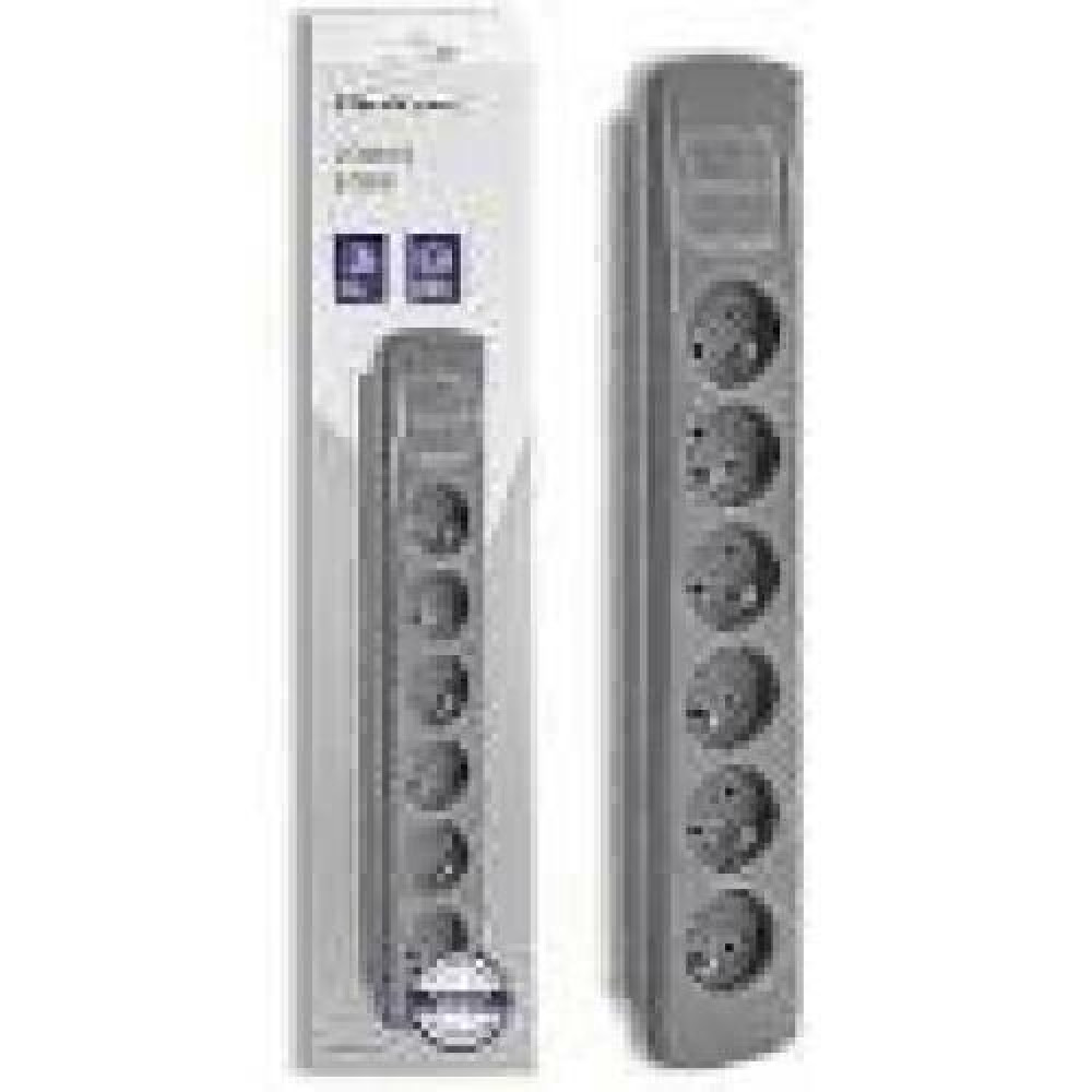 QOLTEC 50277 Power strip 6 sockets 1.8m Grey