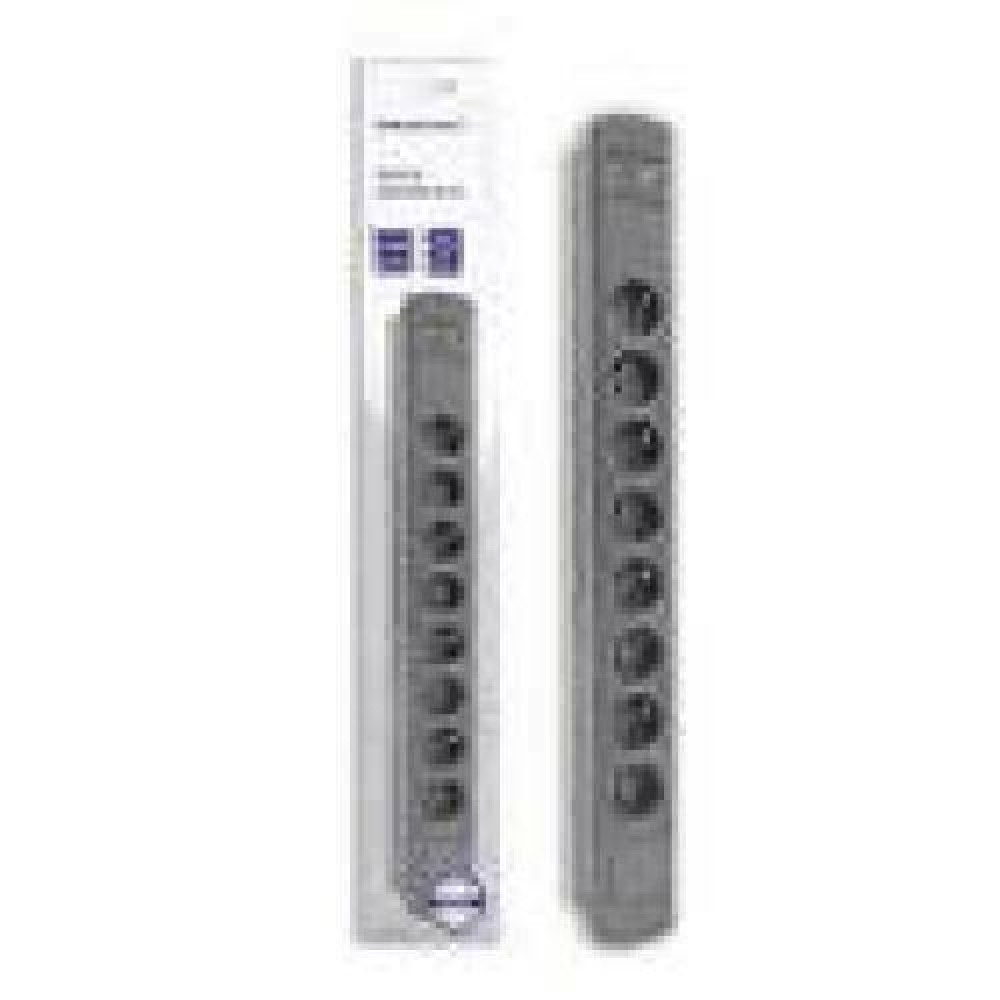 QOLTEC 50285 Surge protector 8 sockets 2 x USB 1.8m Grey