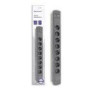 QOLTEC 50285 Surge protector 8 sockets 2 x USB 1.8m Grey