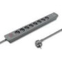 QOLTEC 50285 Surge protector 8 sockets 2 x USB 1.8m Grey