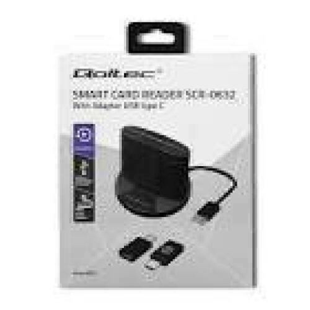 QOLTEC 50632 Intelligent Smart ID card reader SCR0632 USB type C