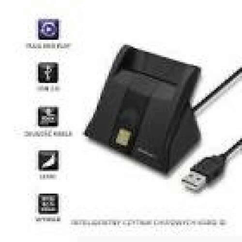 QOLTEC Smart chip ID card scanner USB 2.0 Plug&Play vertical