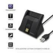 QOLTEC Smart chip ID card scanner USB 2.0 Plug&Play vertical