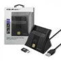 QOLTEC Smart chip ID card scanner USB 2.0 Plug&Play vertical