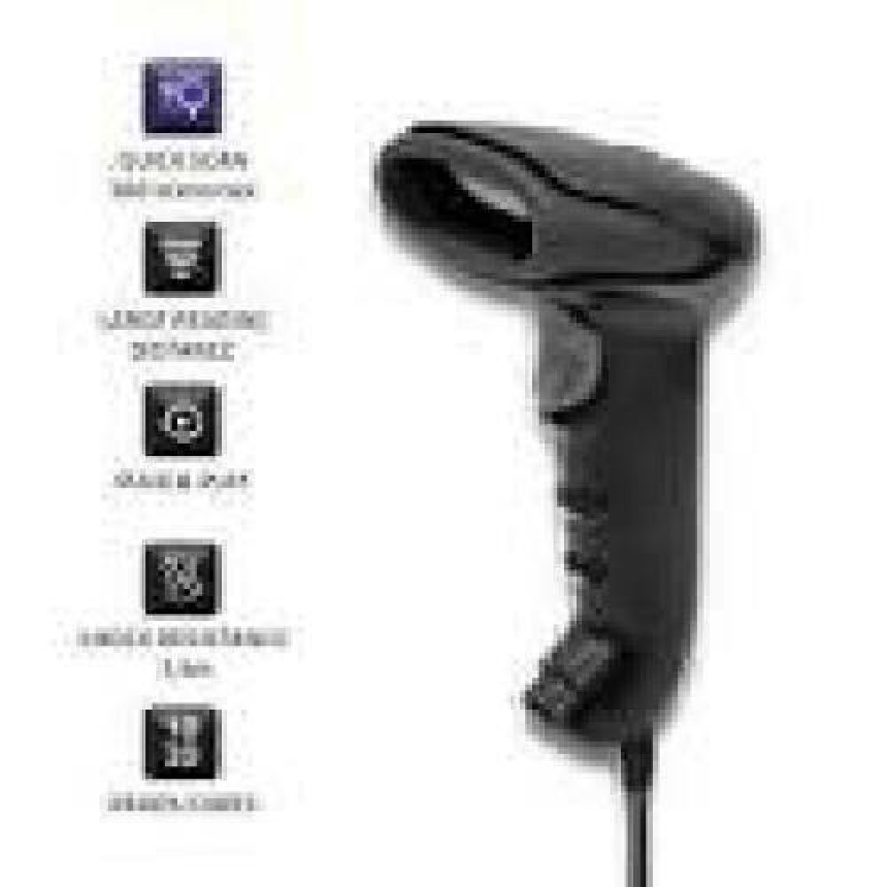 QOLTEC 50868 Barcode scanner 1D 2D Black