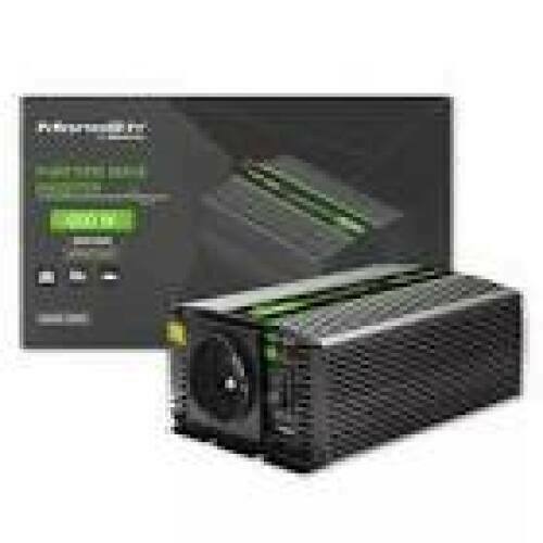 QOLTEC 51932 Pure Sine Wave Inverter Monolith / 300W / 600W / 12V to 230V