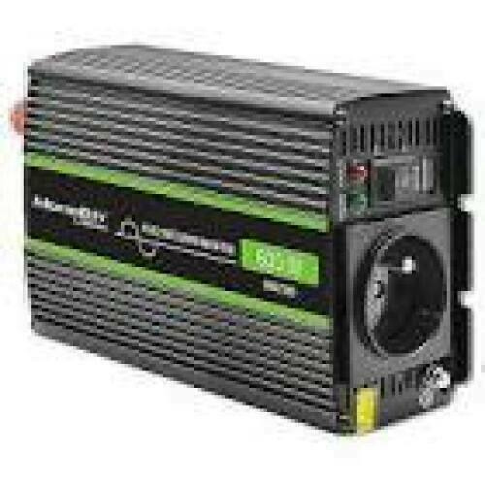 QOLTEC 51936 Pure Sine Wave Inverter Monolith / 300W / 600W / 24V to 230V