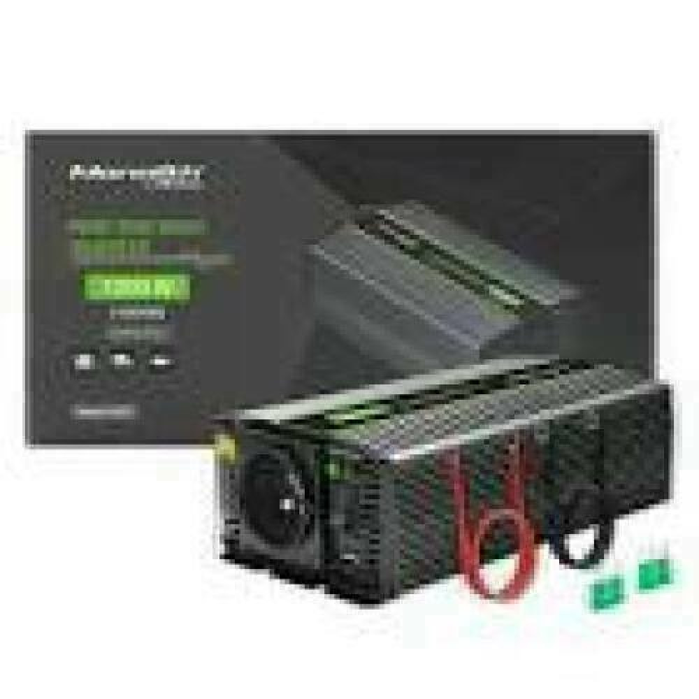 QOLTEC 51937 Pure Sine Wave Inverter Monolith / 600W / 1200W / 24V to 230V