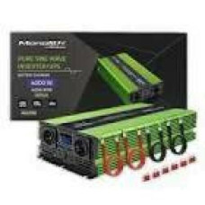 QOLTEC 51943 Pure Sine Wave Inverter Monolith / battery charger / UPS / 4000W / 2000W / 12V to 230V / LCD