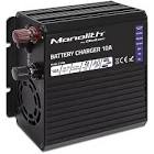 QOLTEC 51958 Smart Monolith charger for LiFePO4 AGM GEL SLA batteries / 10A / 12V