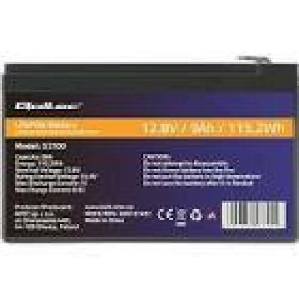 QOLTEC 53701 LiFePO4 lithium iron phosphate battery / 12.8V / 12Ah / 153.6Wh / BMS