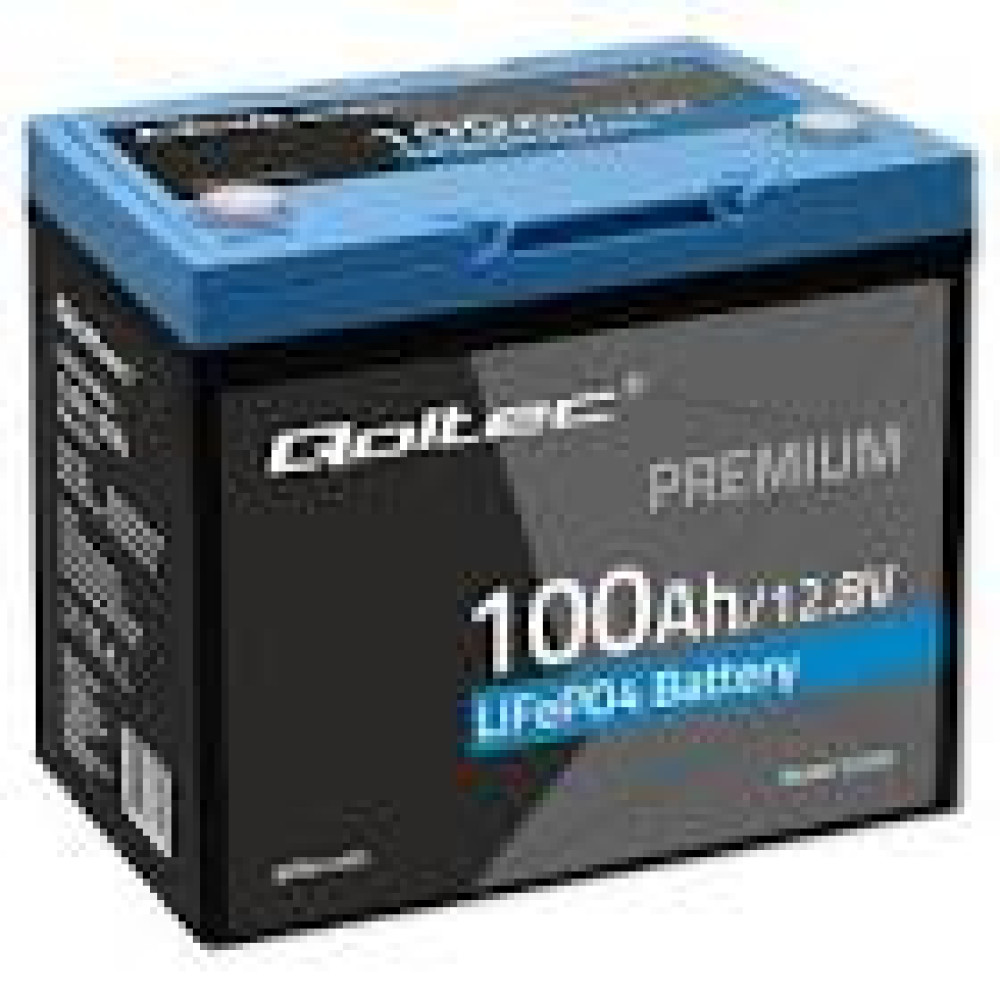 QOLTEC 53705 LiFePO4 lithium iron phosphate battery / 12.8V / 100Ah / 1280Wh / BMS