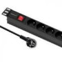 QOLTEC 54470 Power strip for RACK cabinets 1U 16 PDU 6xFRENCH 2m