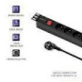 QOLTEC 54470 Power strip for RACK cabinets 1U 16 PDU 6xFRENCH 2m