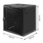 QOLTEC 54519 19inches RACK cabinet / 15U / 600 x 600 x 855 / Perforated doors / Steel case