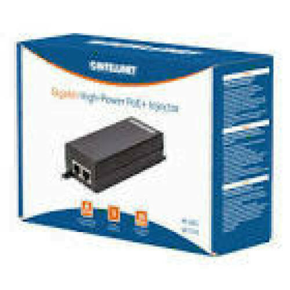 INTELLINET High-Power PoE+ Injector 1x30W IEEE 802.3at/af Power over Ethernet PoE+/PoE