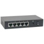INTELLINET 5-Port PoE+ Gigabit Switch Desktop PoE Passthrough 4xPSE PoE ports 1xPD PoE port IEEE 802.3at/af Power-over-Ethernet