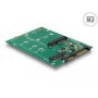DELOCK Converter SATA 22 pin > 1 x M.2 + 1 x mSATA