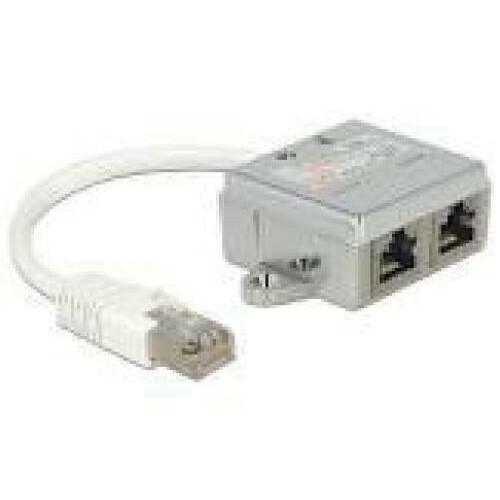 DELOCK RJ45 Port Doppler 1 x RJ45 plug > 2 x RJ45 port (2 x Ethernet)