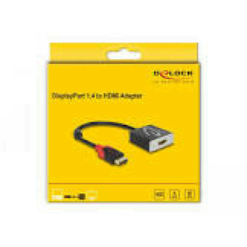 DELOCK Active DisplayPort 1.4 to HDMI Adapter 4K 60Hz HDR