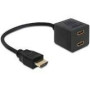 DELOCK Adapter HDMI High Speed with Ethernet 1x male > 2x female