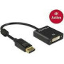 DELOCK Adapter DisplayPort 1.2 Stecker > HDMI Buchse schwarz 4K Aktiv