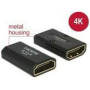DELOCK Adapter High Speed HDMI with Ethernet - HDMI-A female > HDMI-A female 4K Gender Changer black