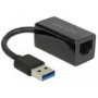 DELOCK Adapter SuperSpeed USB USB 3.1 Gen 1 with USB Type-A male > Gigabit LAN 10/100/1000 Mbps compact black