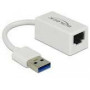 DELOCK Adapter SuperSpeed USB USB 3.1 Gen 1 with USB Type-A male > Gigabit LAN 10/100/1000 Mbps compact black