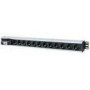 INTELLINET 19inch Vertical PDU 12-way with single air switch 3m power cord Vertical mounting 1.5 U No Surge Protection