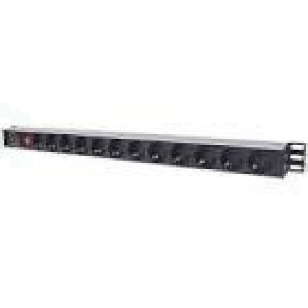 INTELLINET 19inch Vertical PDU 12-way with single air switch 3m power cord Vertical mounting 1.5 U No Surge Protection