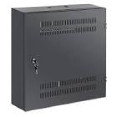 INTELLINET Low-Profile 19inch Wall Mount Cabinet with 4U Horizontal and 2U Vertical Rails 170mm 6.7 in depth black RAL7021