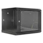 INTELLINET Low-Profile 19inch Wall Mount Cabinet with 4U Horizontal and 2U Vertical Rails 170mm 6.7 in depth black RAL7021