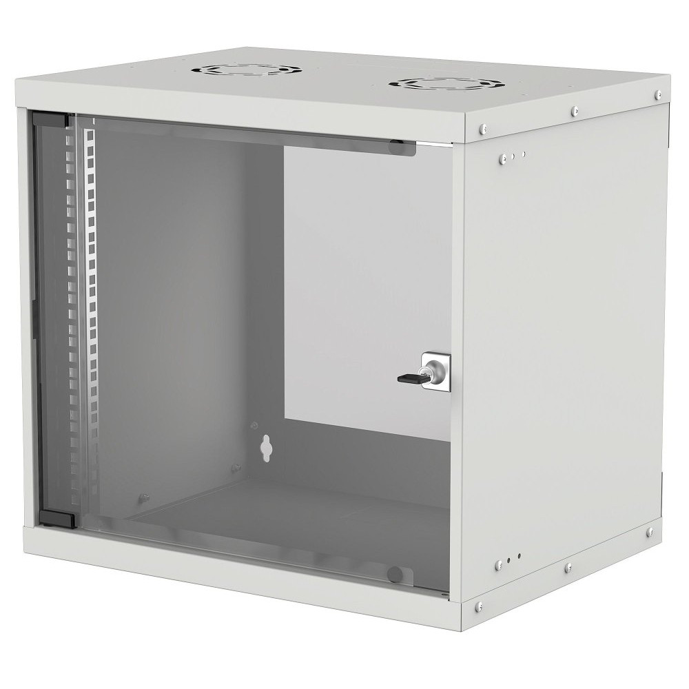 INTELLINET 19inch 48.26cm Basic Wallmount Cabinet 9U 487x540x400mm H x W x D IP20-Rated Housing Flatpack Gray