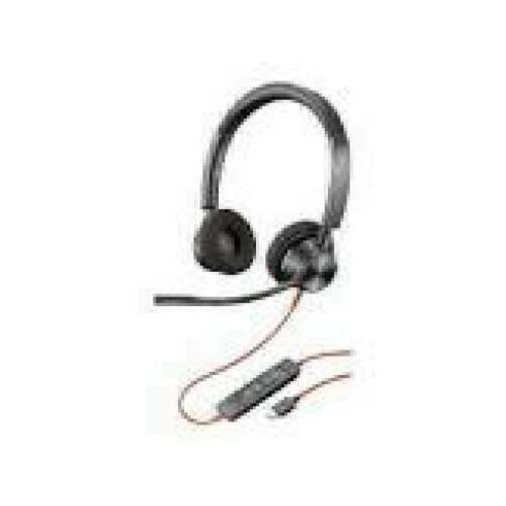 HP Poly Blackwire 3320 Blackwire 3300 series headset on-ear wired active noise cancelling USB-A black