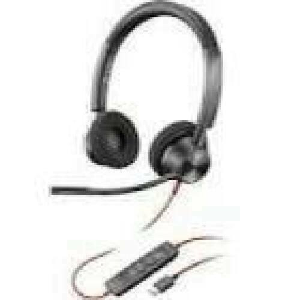 HP Poly Blackwire 3320 Blackwire 3300 series headset on-ear wired active noise cancelling USB-A black