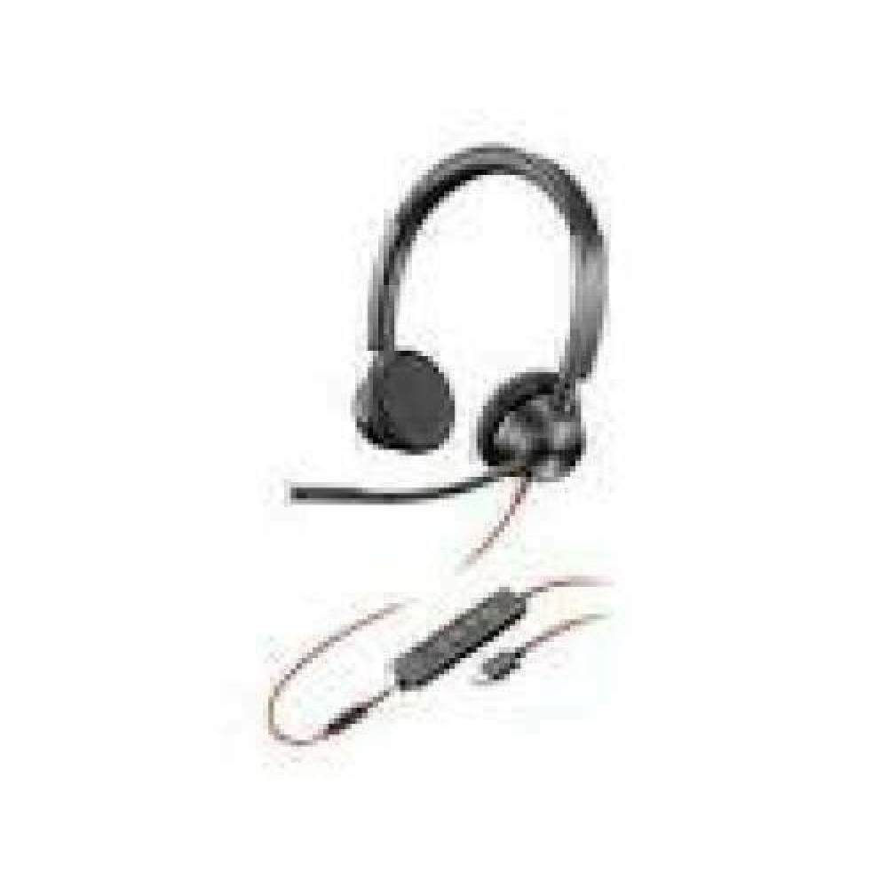 HP Poly Blackwire 3325 Blackwire 3300 series headset on-ear wired active noise cancelling 3.5mm jack USB-A black Microsoft Teams